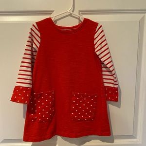 Mini Boden Red Dress 3-4 years
